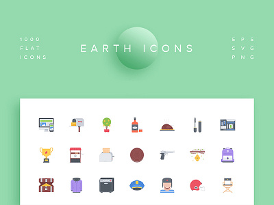 Earth Icons. Flat Style. 1 000 busines creative market e commerce earth flat flat icon flat icons for sale graphic icon icons icons pack icons set last spark lastspark sale shop start up