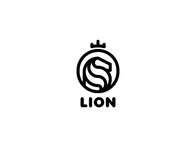 Lion Logo animal brand crown head king lastspark law leader lion logo logos monochrome outline pride protection security service victory winner