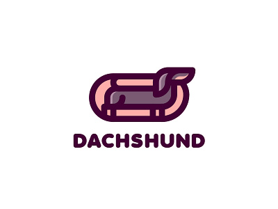 Dachshund Logo animal branding dachshund dog illustration. brand label line logo logotype mark nature outline pet pet shop