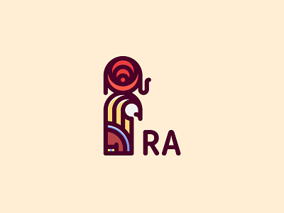 Ra Logo amon amon ra bird brand branding cobra egypt fairy tale falcon god illustration legend logo logotype mark myth mythology ra snake sun