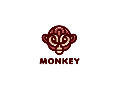 Monkey Logo anger animal brand branding carnival face head illustration jungle label lastspark line logo logotype mark mask monkey nature outline voodoo