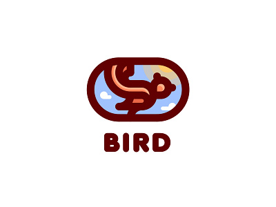 Bird Logo animal bird brand branding cloud feather flight fly illustration label lastspark line logo logotype mark nature outline sky sun wing