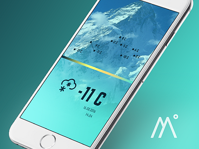 Mountain App Temperature app mountain temperature ui