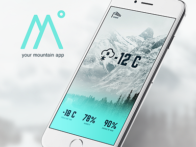 Mountain App app iphone mountain temperature ui