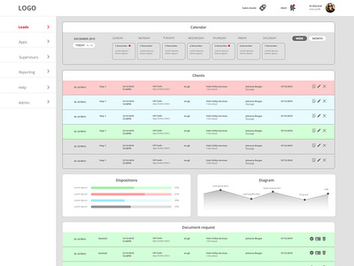 Datatracker dashboard ui data design digital manager salespeople ui ux view