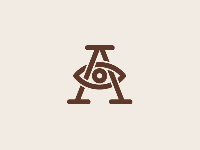 A Eye Monogram branding design eye identity logo monogram type