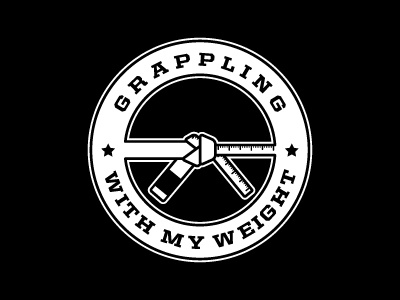 Grappling With My Weight branding fitness grappling identity jig jitsu logo weight loss