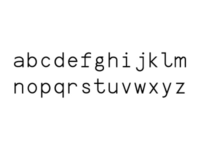 Monospaced Typeface Draft 1