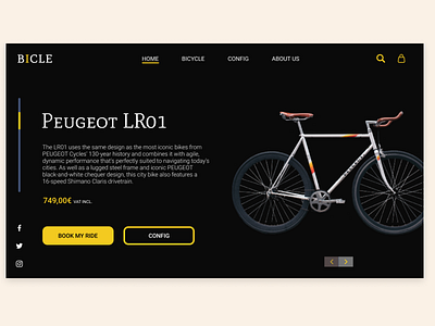 BICLE- The online bicycle buying website. animation branding cycle graphic design web page
