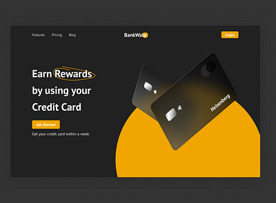 Bankwala- Pay using your credit card and earn rewards banking credit card design typography ui ux web page website