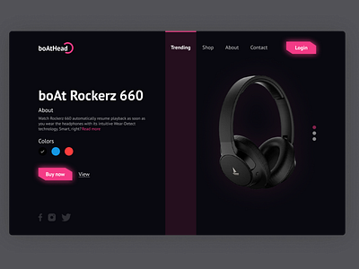 boAtHead futuristic web design concept