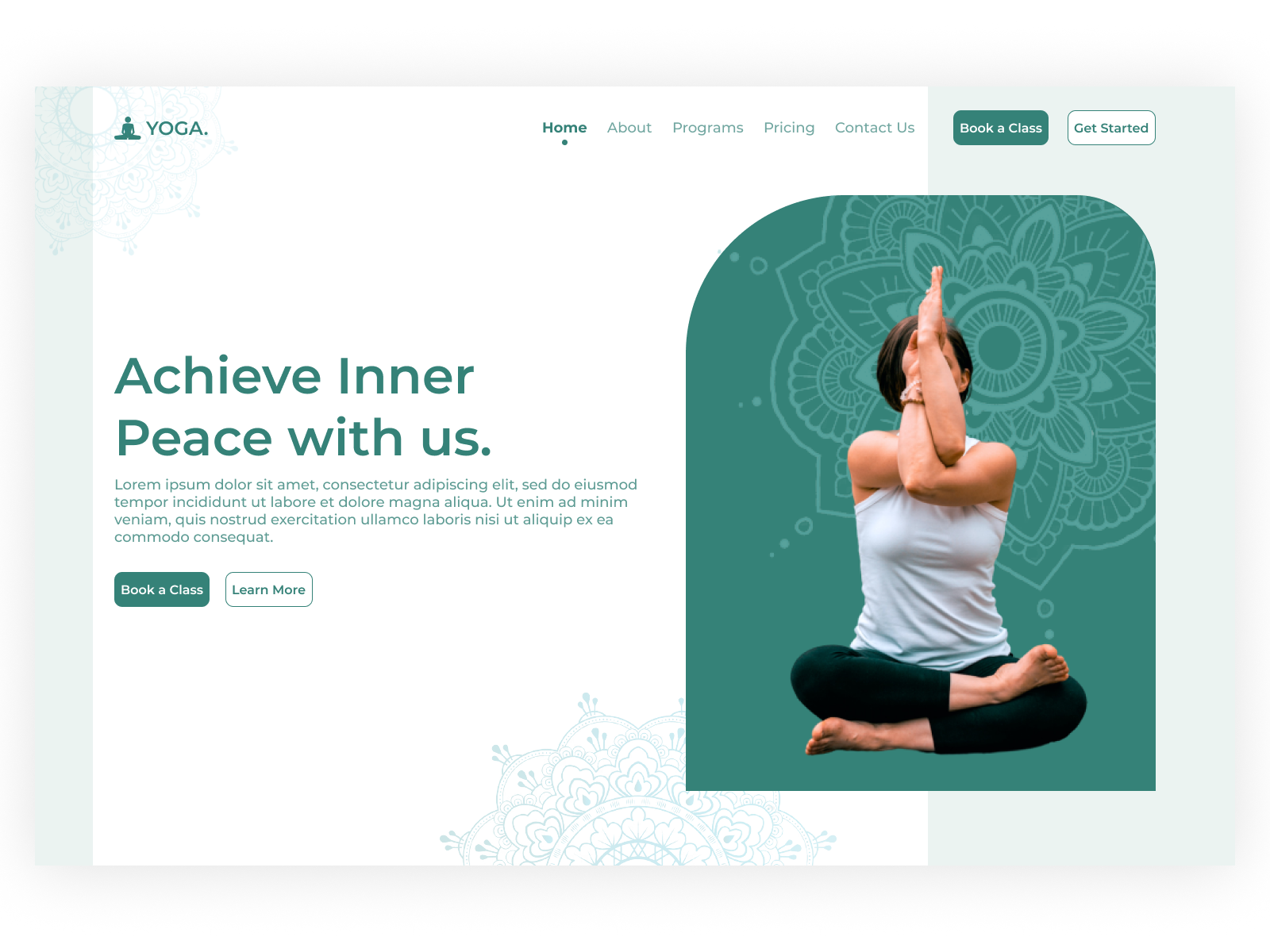 Yoga Landing Page Design Concept By Abhinav On Dribbble