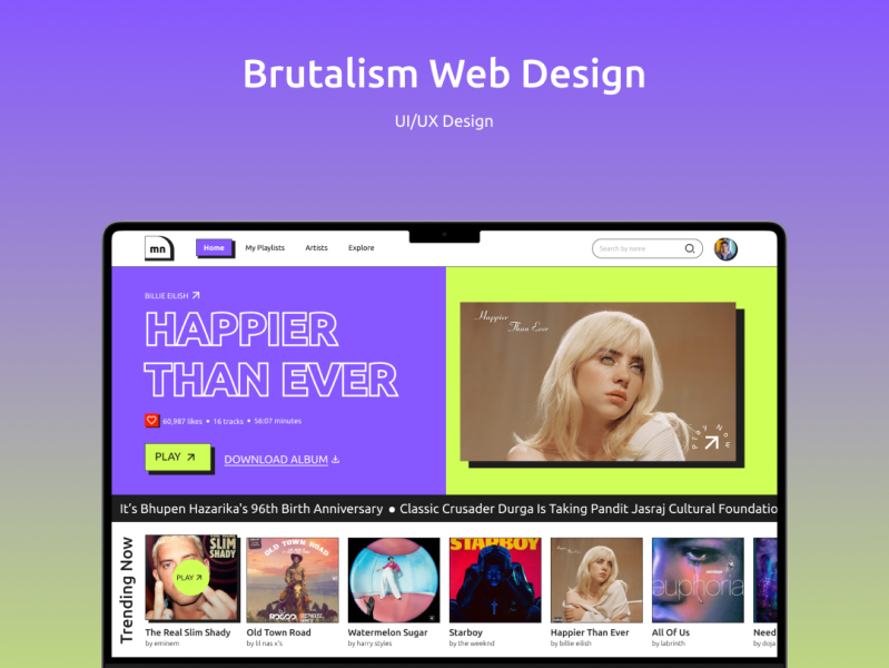 Brutalism Web Design by Abhinav on Dribbble