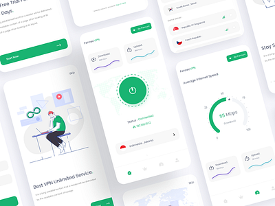 VPN App Mobile Design app design mobile ui uiux ux