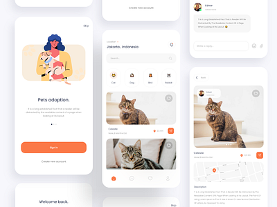 Pets Adoption App app appmobile branding design mobile ui uiux ux