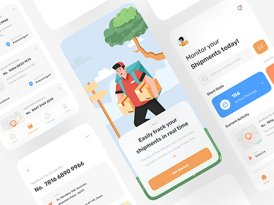 Package Tracker App app appmobile design mobile ui uiux ux