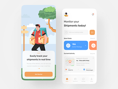 Package Tracker App app appmobile design mobile ui uiux ux