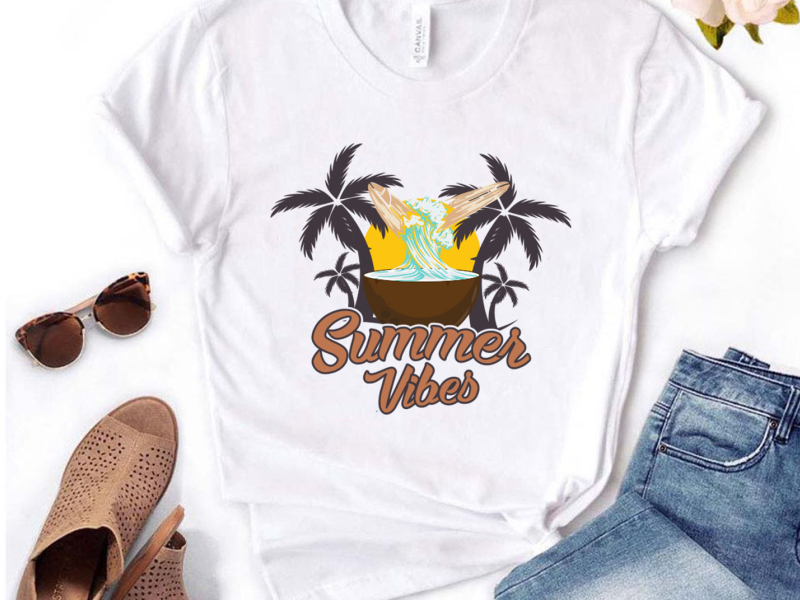 Summer vacation t-shirt design template by Design Warehouse on Dribbble