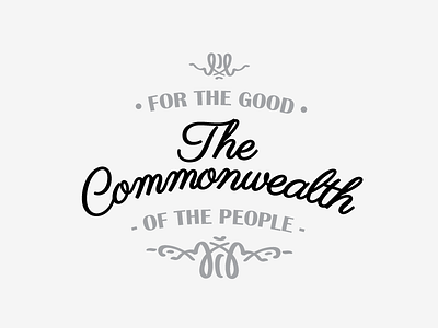 The Commonwealth Poster poster typography
