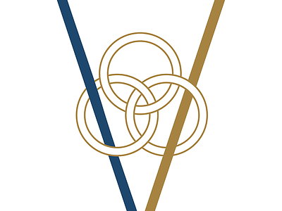 VICTORY braced fidelity gold interlaced lines logo symbol symbolism