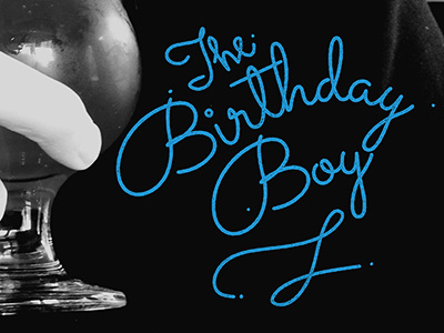 Birthday Card birthday boy card lettering script stamp texture type typography