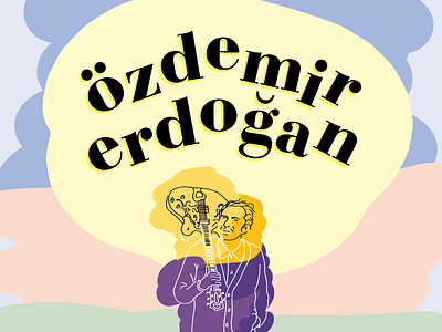 Just for fun - Özdemir Erdoğan illustration blob illustration just for fun line drawing music pastel quick rough
