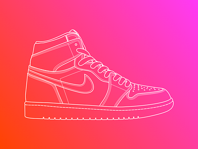 Line Illustration - Air Jordan 1