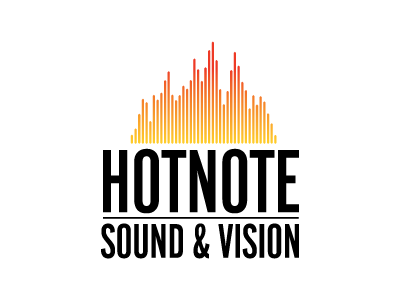 HOTNOTE logo gradient graphic design logo orange sound toronto vission