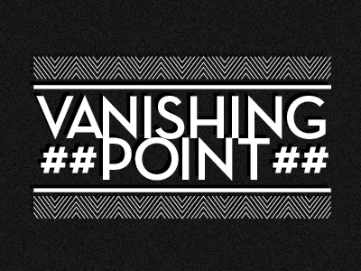 VANISHING POINT black dj lettering logo white