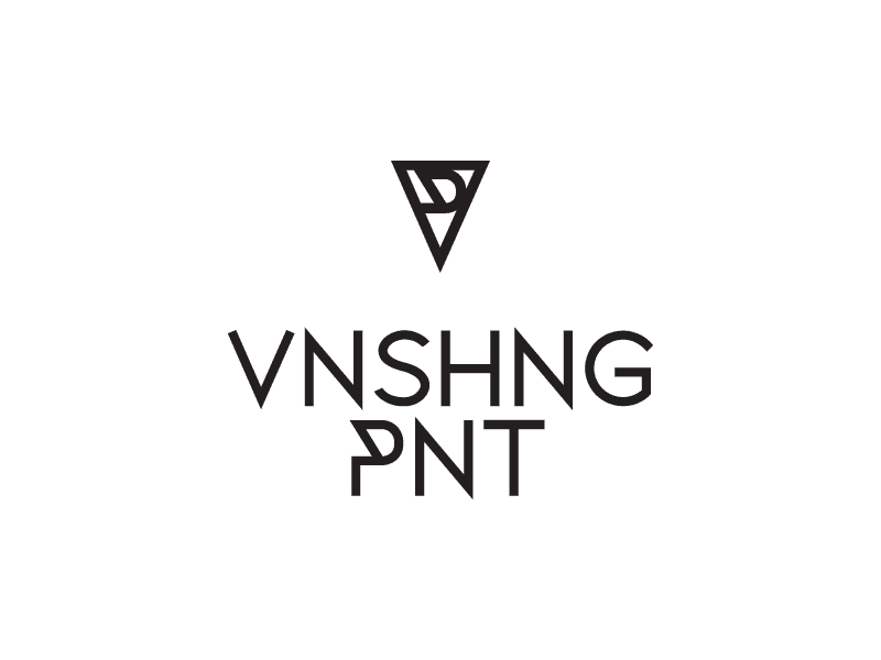 VNSHNG PNT black and white clean logo monogram