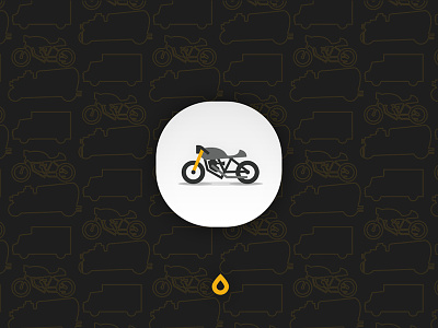Cafe Racer bike cafe icon illustration moto motorbike racer