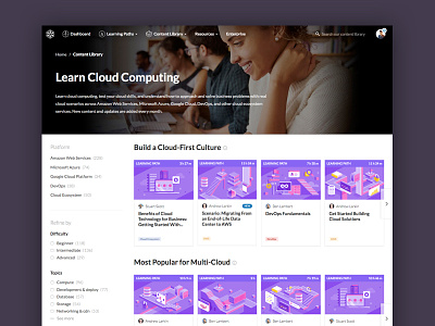 New Content Library academy cloud content filters library