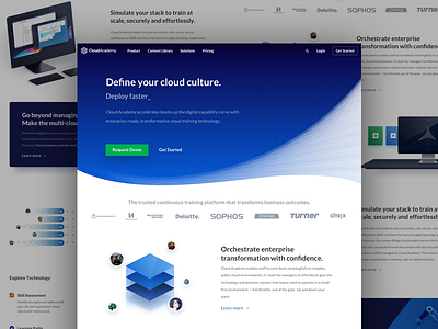 CloudAcademy - Homepage cloud computing deploy homepage web