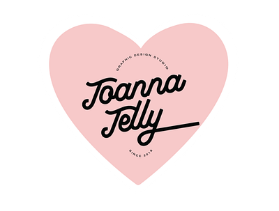 joannajelly cute graphic design studio greec heart logo pink trikala