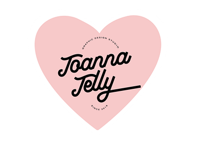 joannajelly cute graphic design studio greec heart logo pink trikala