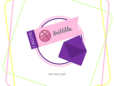 Dribbble Invite giveaway! 3d debut design dribbble dribbble invite giveaway graphic design illustration invitation invite logo player vector