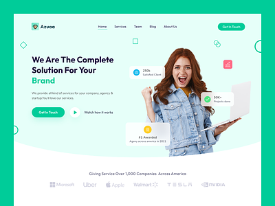 Azuaa - Agency Website Header