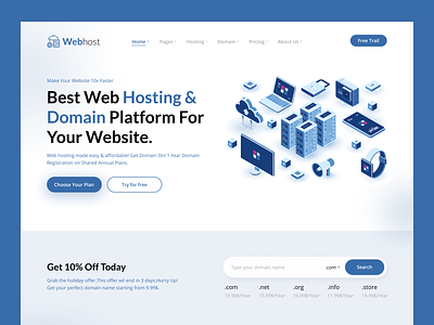 Hosting Website Header complex gradient design design trend domain gradient ui hero section homepage hosting illustration landing page server ui ui design ui trend ui ux vps web web design web trend website