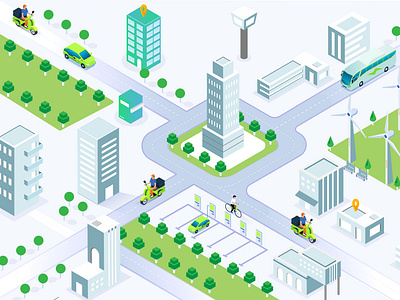 Green Smart city by MUBASHIR Ul Hassan on Dribbble