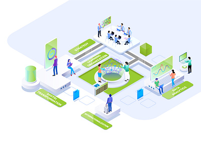 Isometric Organization structure 3d illustration adobe illustrator design illustration isometric designs isometric icons isometric illustration isometric infographic isometric organization