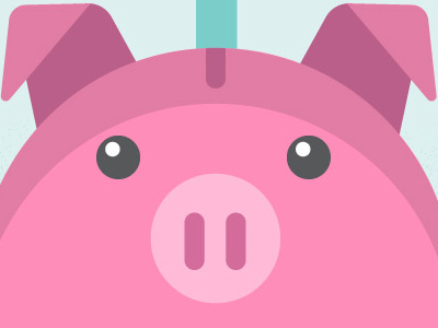 Blog illo on Saving Money for a Rainy Day blog illustration investing money piggy bank