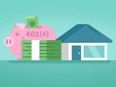Blog illo on advice for retirement blog illustration investing money piggy bank