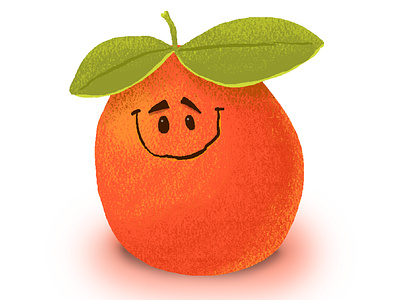 Happy The Orange character design fruit happy illustration
