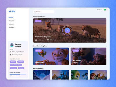 Kidflix. streaming ui