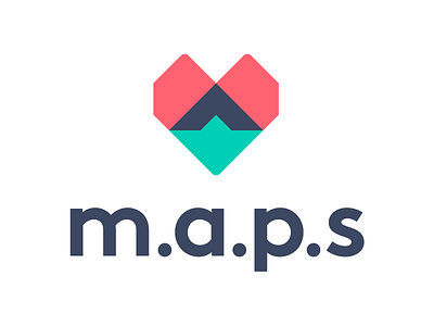 Maps Logo a art branding flexible heart identity logo love m nonprofit