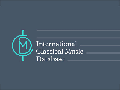 ICMD Logo Lockup brand identity branding gray logos mint monogram music nonprofit serif stationery technology