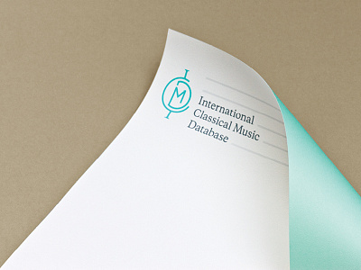 ICMD Letterhead brand identity branding classical music letterhead logo logotype mint nonprofit trademark