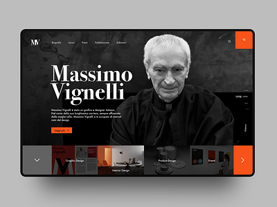 Massimo Vignelli website UI