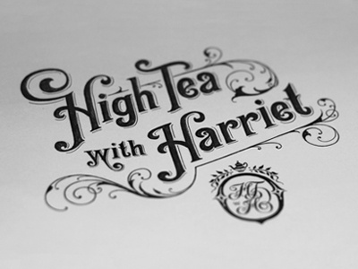 HTWT – A New Tea Brand branding decorative design hand drawn lettering logo sketch victorian vintage