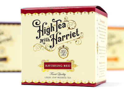 High Tea with Harriet branding classic design hand lettering logo ornate packaging design retro type typography vintage